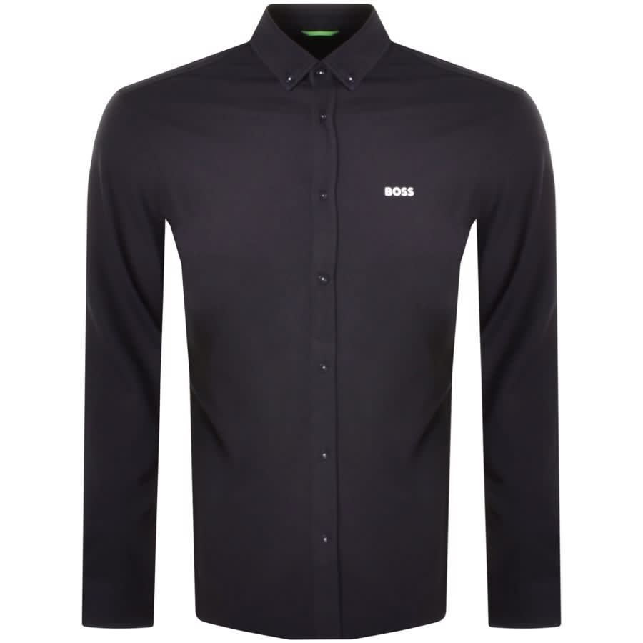 Main Product Image for BOSS Biado R Long Sleeved Shirt Navy