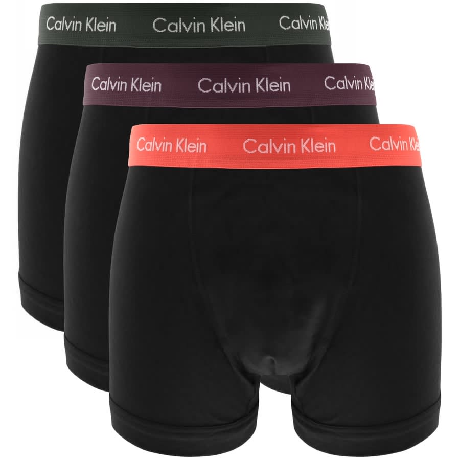 Calvin Klein Underwear Three Pack Trunks Purple | Mainline Menswear ...