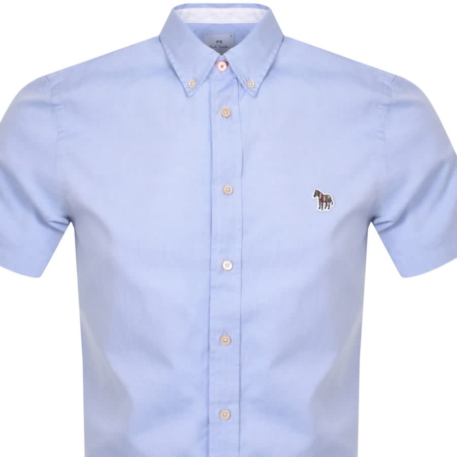 Alternative Image for ProductPS By Paul Smith Zebra Short Sleeved Shirt Blue2
