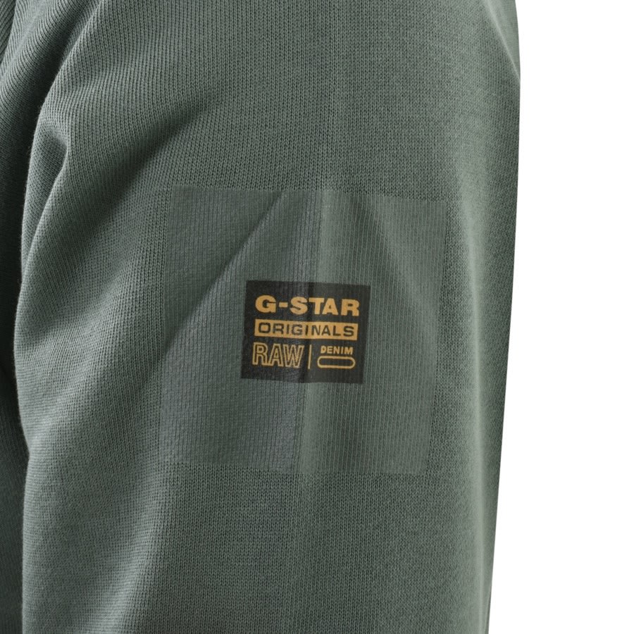 Alternative Image for ProductG Star Raw Hodson Full Zip Sweatshirt Green3