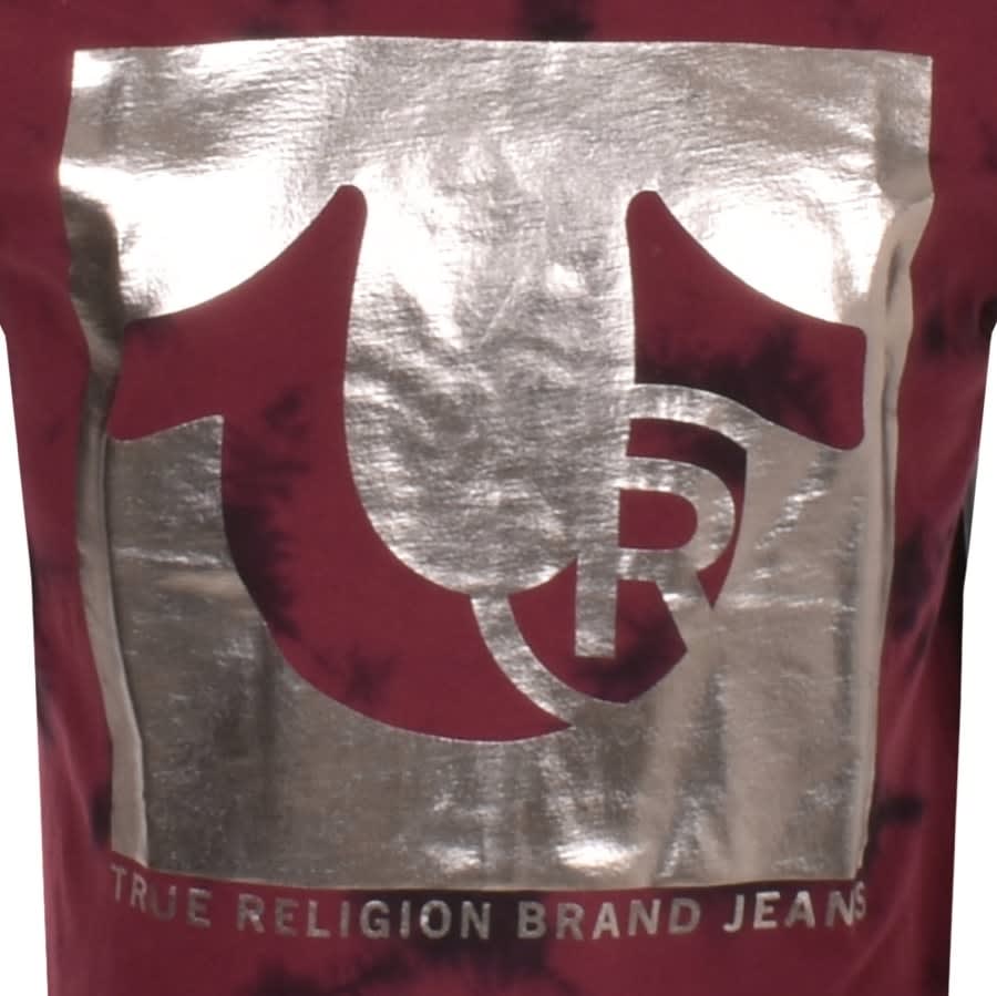 Alternative Image for ProductTrue Religion Registered Tie Dye T Shirt Burgundy3