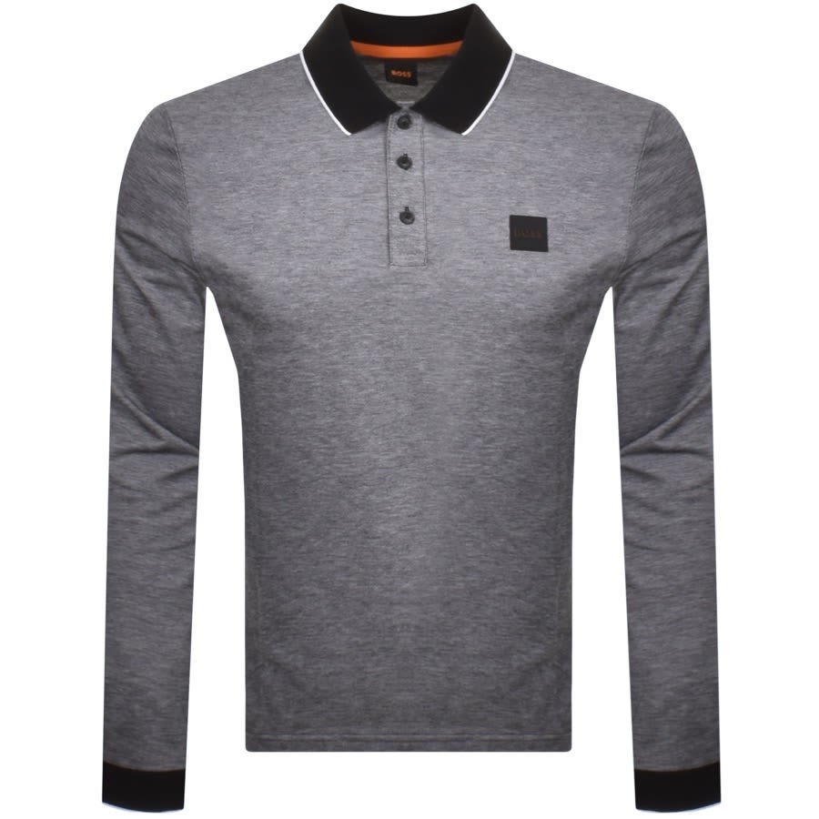 BOSS Peoxfordlong Polo T Shirt Grey | Mainline Menswear