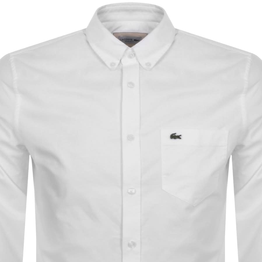 Alternative Image for ProductLacoste Woven Long Sleeved Shirt White2