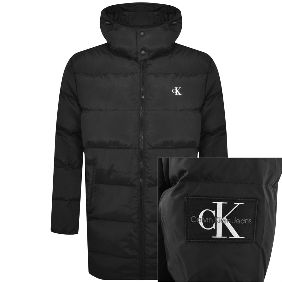 Spruit Downtown Schrijf een brief Calvin Klein Hooded Down Jacket Black | Mainline Menswear United States