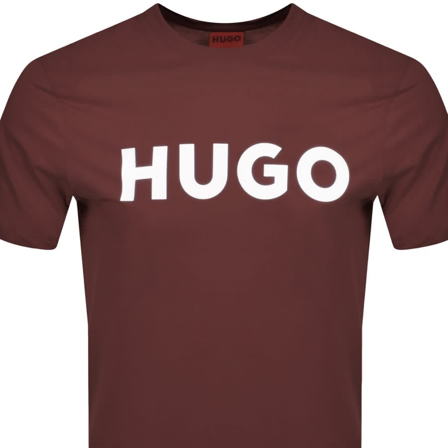 Alternative Image for ProductHUGO Dulivio Crew Neck T Shirt Burgundy2