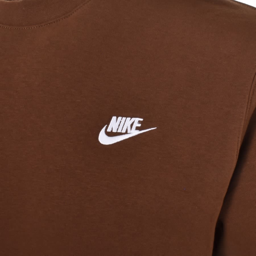 Nike crewneck sweatshirt brown Clearance