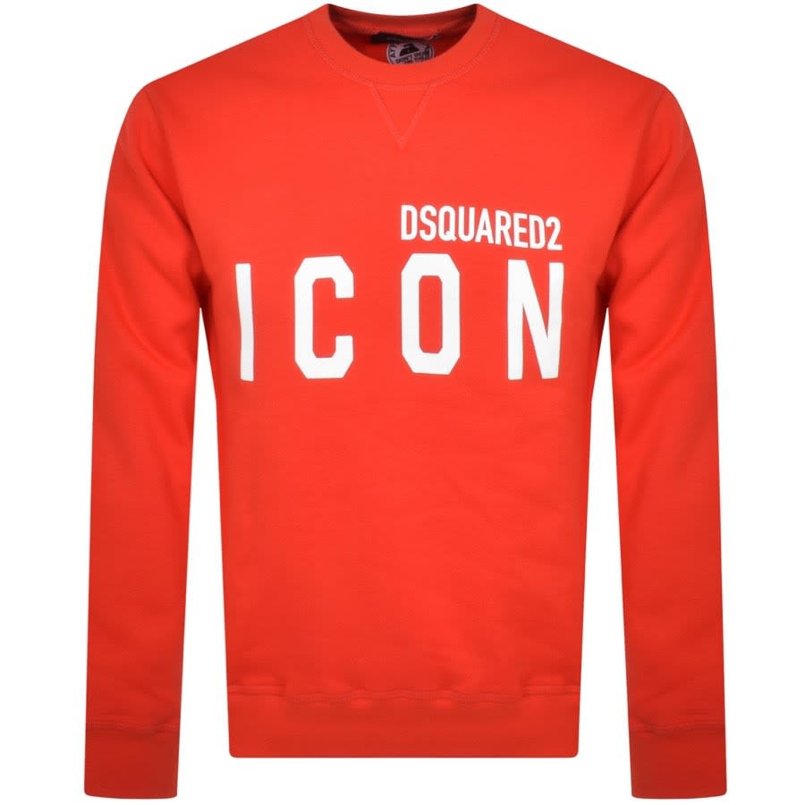 Main Product Image for DSQUARED2 Crew Neck Logo Sweatshirt Red