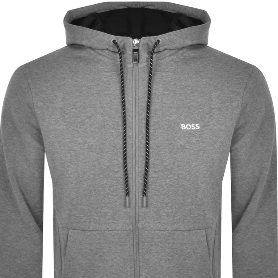 Boss saggy full zip hoodie grey clearance
