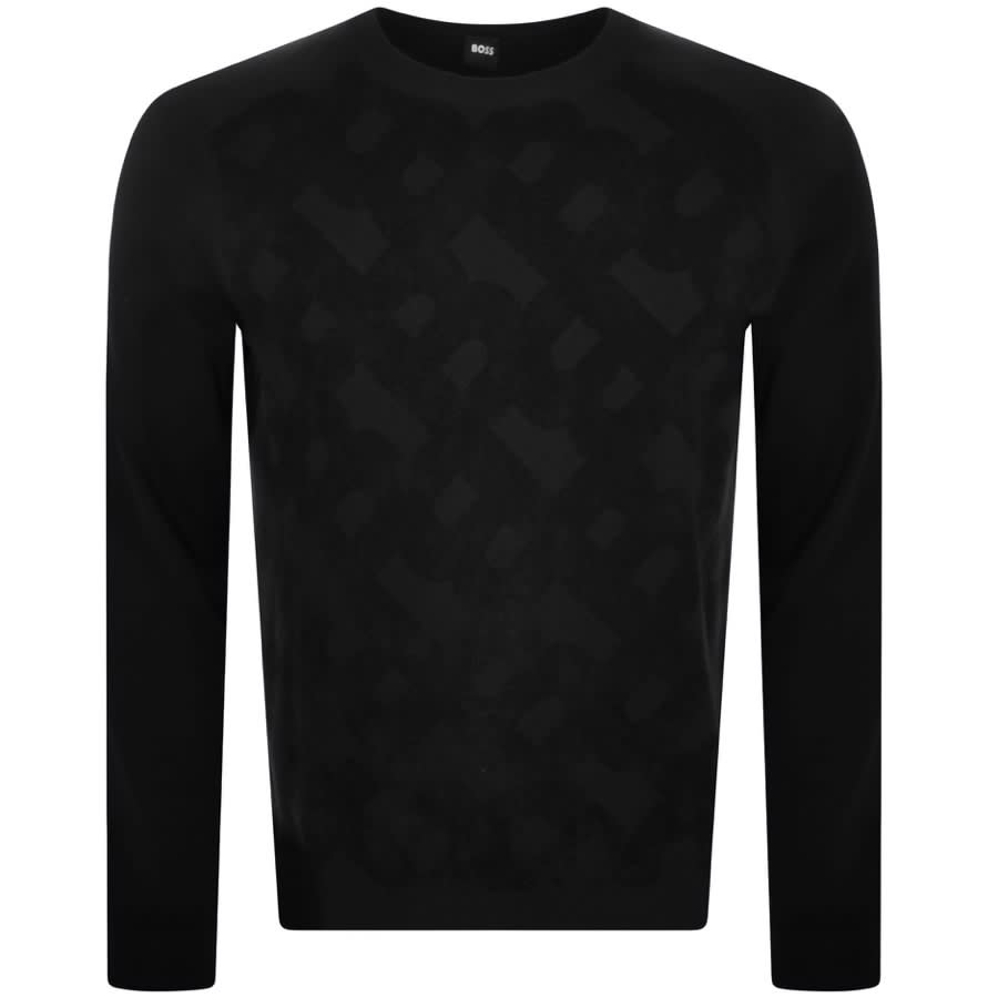 BOSS Fenturo Knit Jumper Black | Mainline Menswear Canada