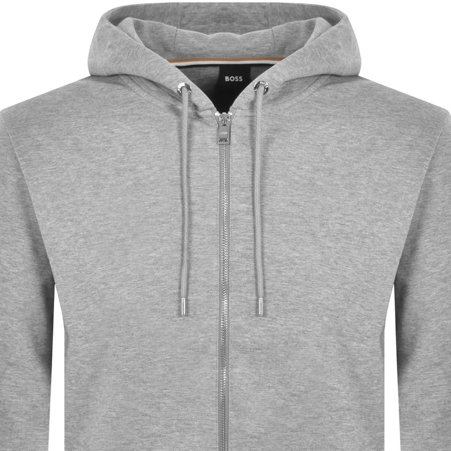 BOSS - Signature-stripe hoodie with embroidered logo