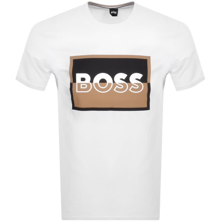 BOSS Tessler 185 Jersey T Shirt White | Mainline Menswear
