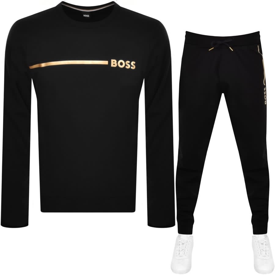 BOSS Bodywear Lounge Tracksuit Black | Mainline Menswear
