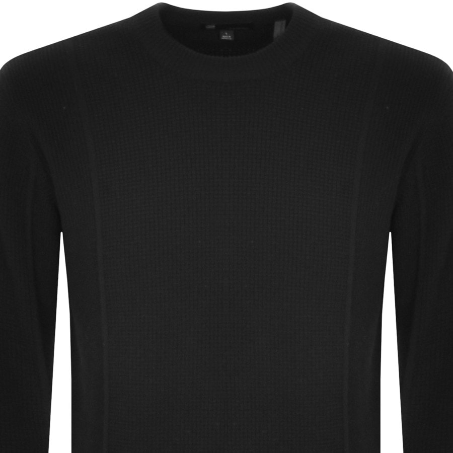 Alternative Image for ProductG Star Raw Logo Knit Jumper Black2