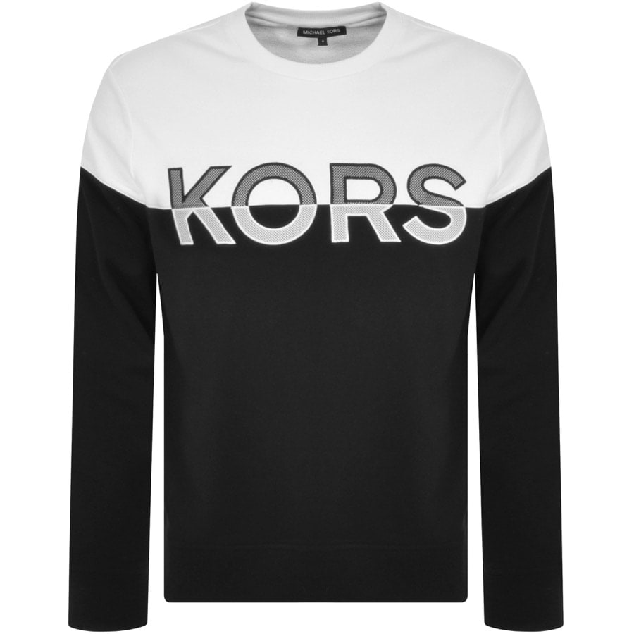 Michael Kors Colourblock Logo Sweatshirt Black | Mainline Menswear Sweden
