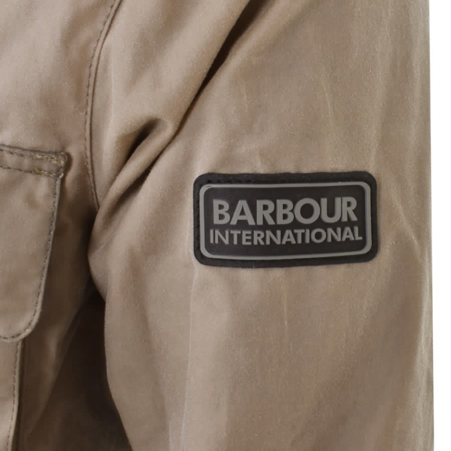 Barbour International Keelman Wax Jacket Beige | Mainline Menswear