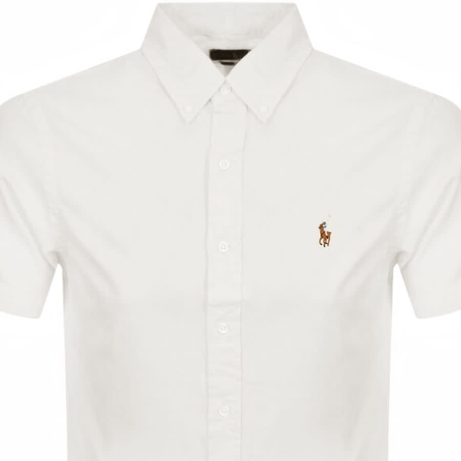 Alternative Image for ProductRalph Lauren Oxford Slim Short Sleeve Shirt White2