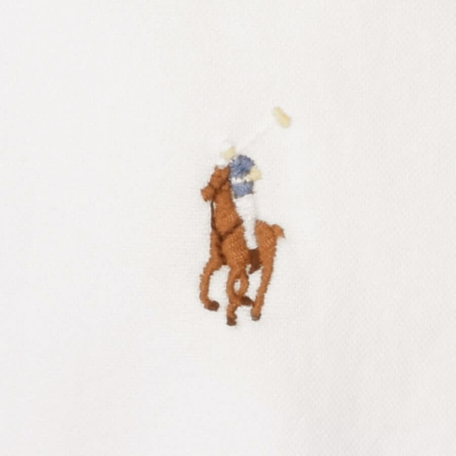 Alternative Image for ProductRalph Lauren Oxford Slim Short Sleeve Shirt White3