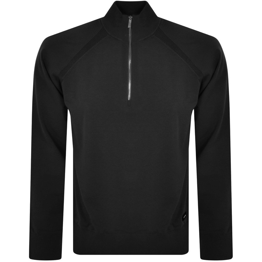 Calvin Klein Quarter Zip Sweatshirt Black | Mainline Menswear