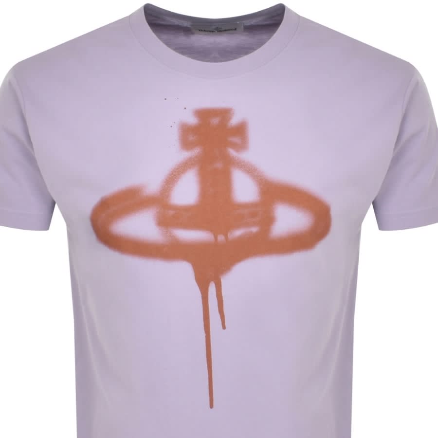 Alternative Image for ProductVivienne Westwood Spray Orb Logo T Shirt Lilac2