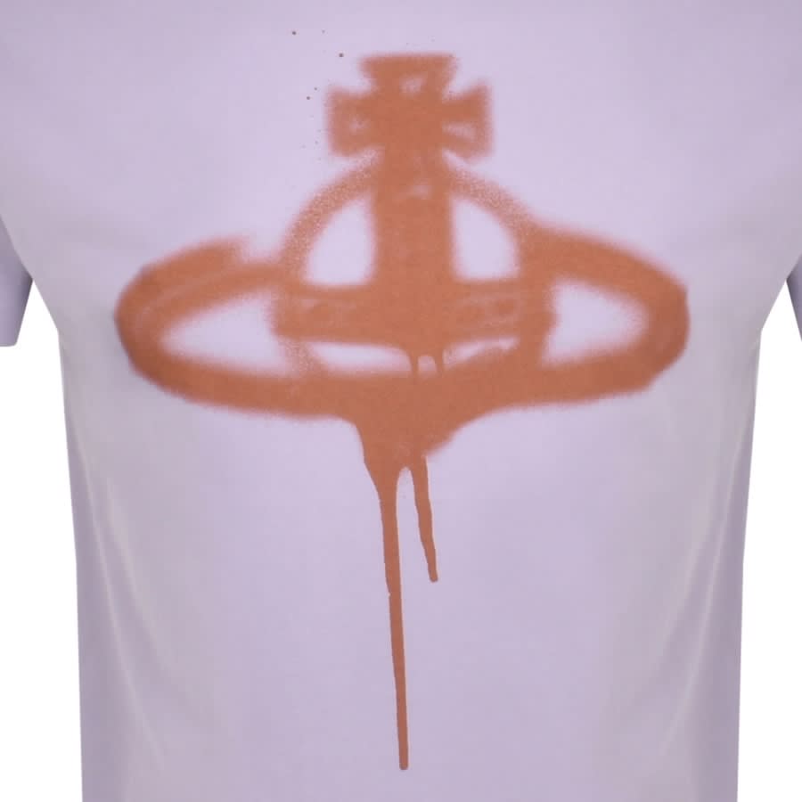Alternative Image for ProductVivienne Westwood Spray Orb Logo T Shirt Lilac3