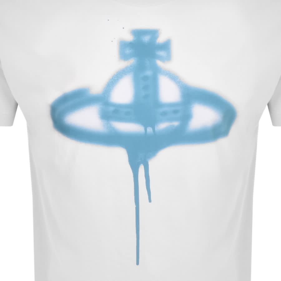 Vivienne Westwood Spray Orb Logo T Shirt White | Mainline Menswear ...