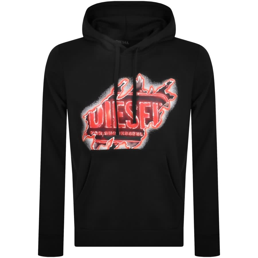 Red and black diesel hoodie clearance