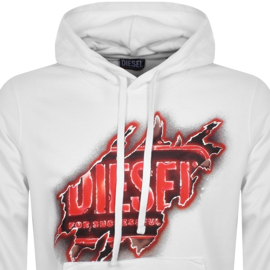 Alternative Image for ProductDiesel S Ginn E8 Logo Hoodie White2
