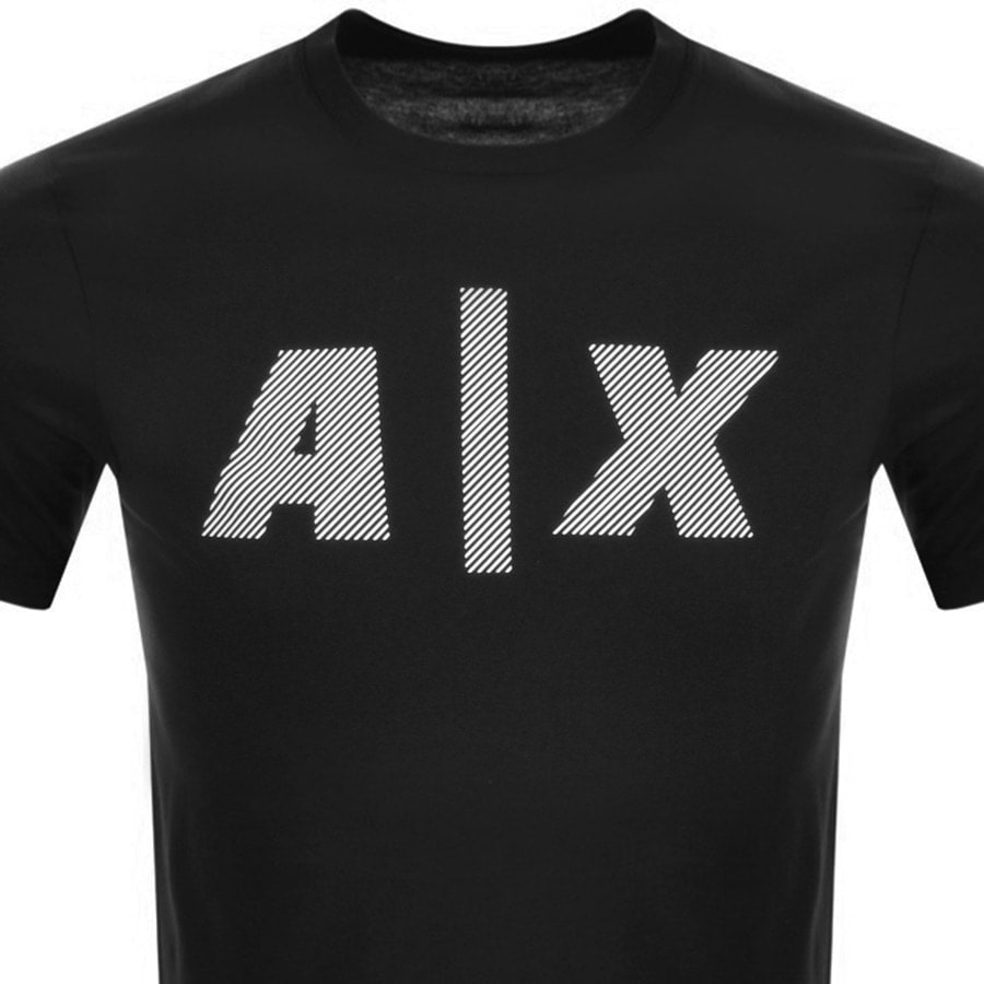 Alternative Image for ProductArmani Exchange Crew Neck Logo T Shirt Black2