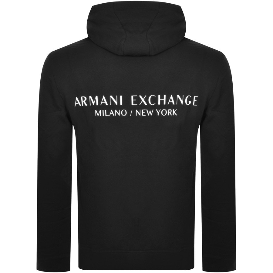 Armani Exchange Logo Hoodie Black Mainline Menswear United States