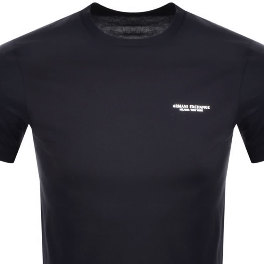 Alternative Image for ProductArmani Exchange Crew Neck Logo T Shirt Navy2