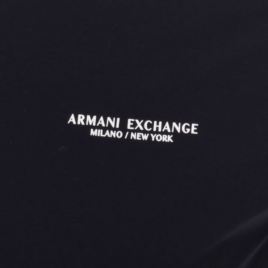 Alternative Image for ProductArmani Exchange Crew Neck Logo T Shirt Navy3