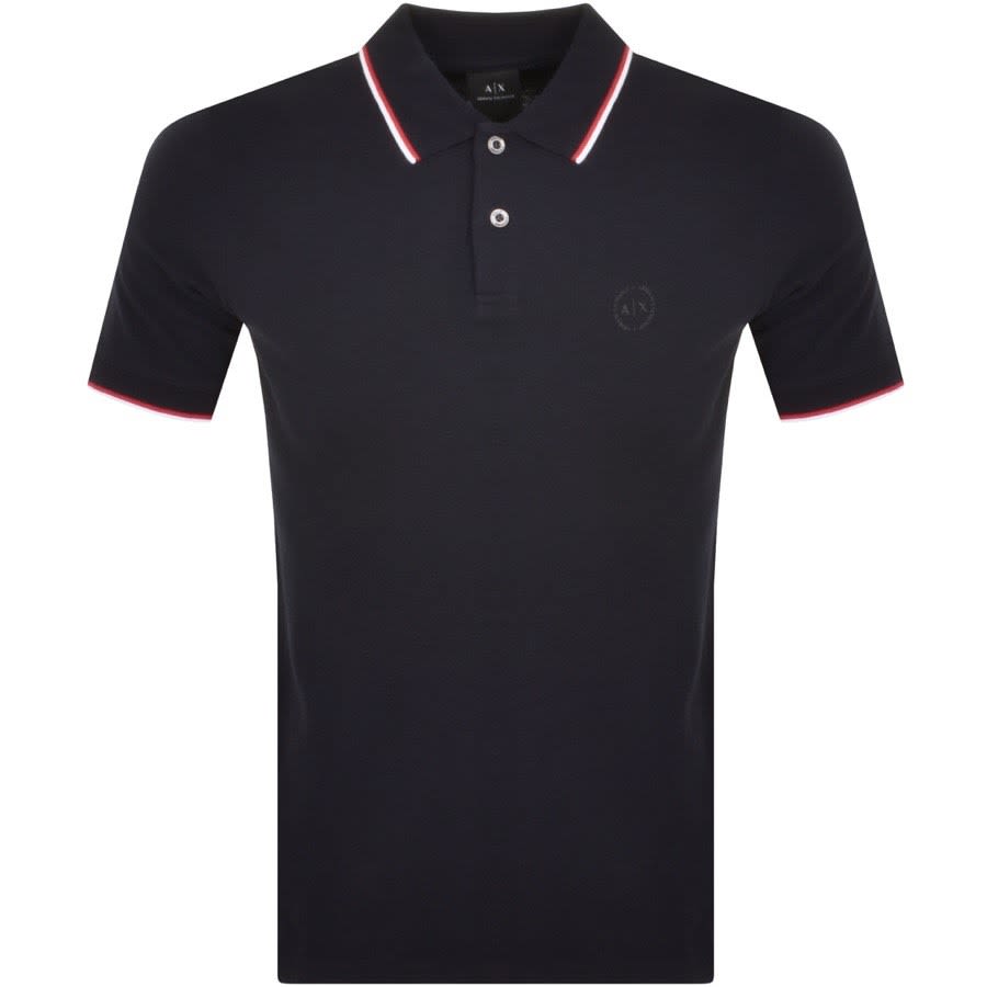Main Product Image for Armani Exchange Tipped Polo T Shirt Navy