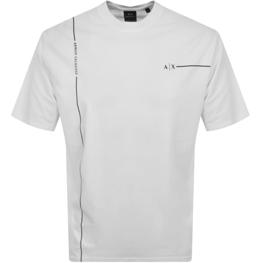 Armani Exchange Oversized Jumper T Shirt White | Mainline Menswear Ireland