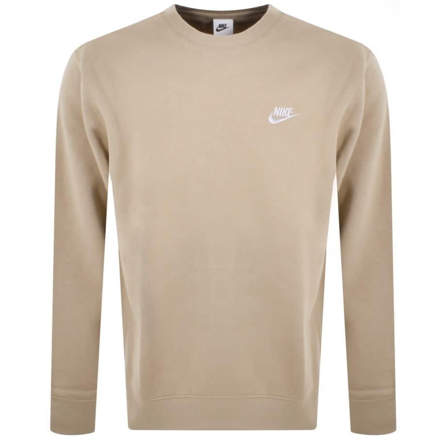 Kaliber Nu Heup Nike Crew Neck Club Sweatshirt Beige | Mainline Menswear Denmark