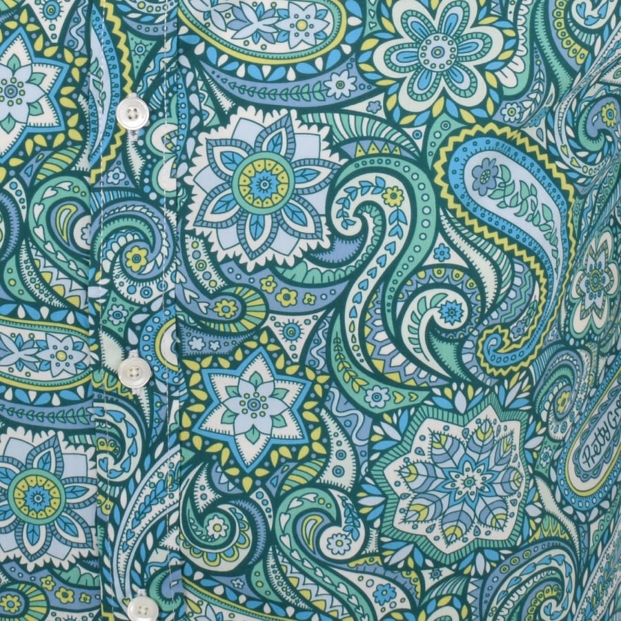 Alternative Image for ProductPretty Green Paisley Short Sleeve Shirt Green3