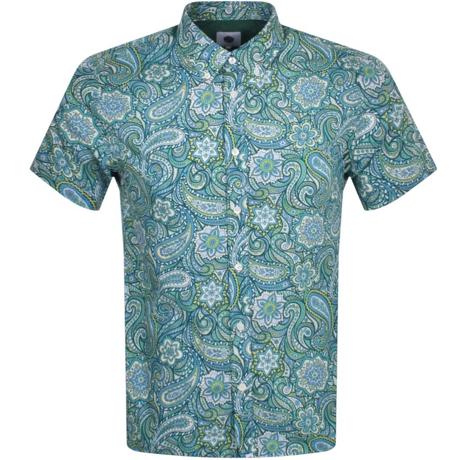 Main Product Image for Pretty Green Paisley Short Sleeve Shirt Green