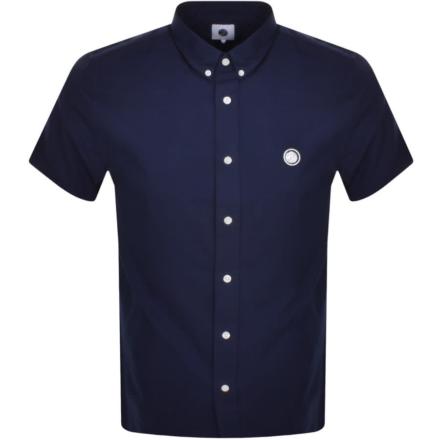 Pretty Green Oxford Short Sleeve Shirt Navy | Mainline Menswear