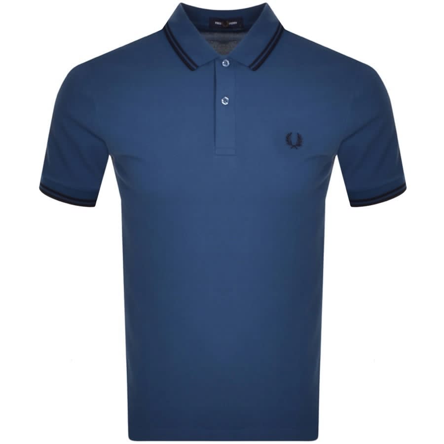 Wolkenkrabber Snor Overblijvend Fred Perry Twin Tipped Polo T Shirt Blue | Mainline Menswear United States