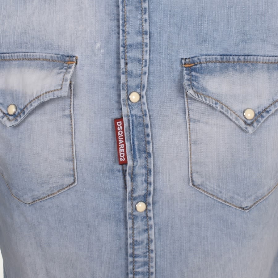 Alternative Image for ProductDSQUARED2 Drop Shoulder Denim Shirt Blue3