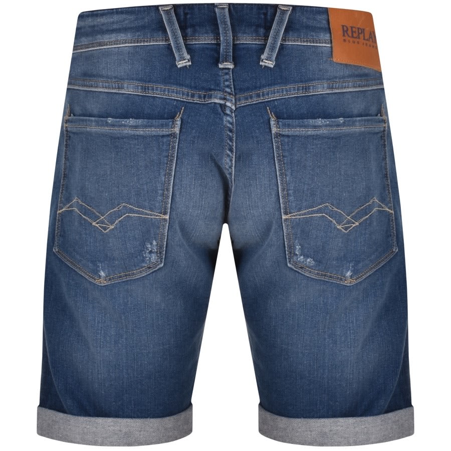 Alternative Image for ProductReplay New Anbass Hyperflex Denim Shorts Blue2