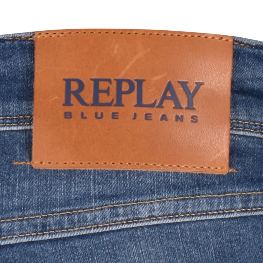 Alternative Image for ProductReplay New Anbass Hyperflex Denim Shorts Blue3