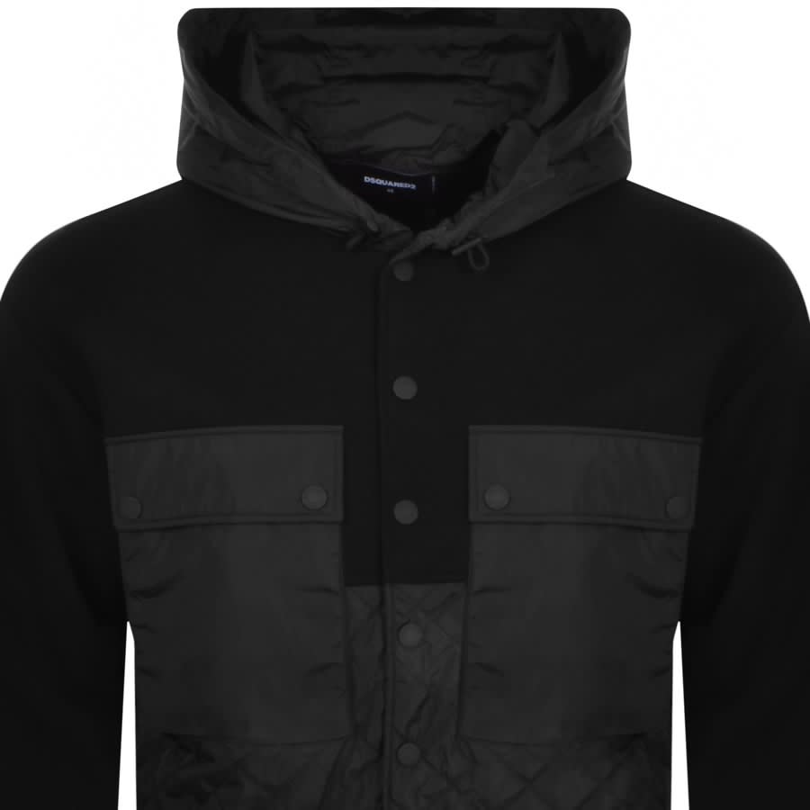 DSQUARED2 Icon Mixed Overshirt Black Mainline Menswear Canada