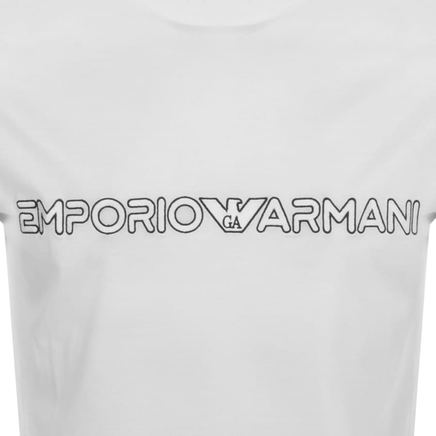 Geometri muskel verden Emporio Armani Crew Neck Logo T Shirt White | Mainline Menswear United  States