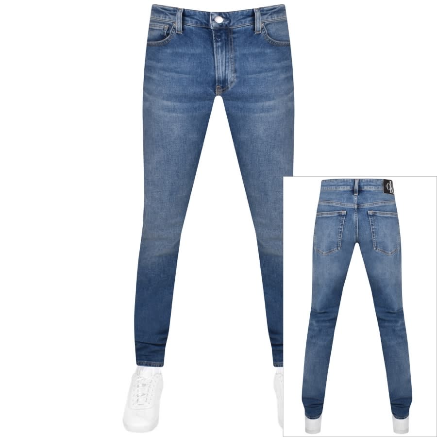 Main Product Image for Calvin Klein Jeans Slim Mid Wash Jeans Blue
