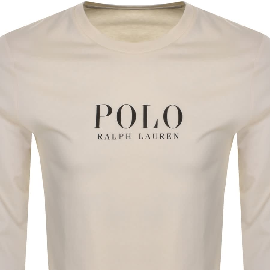 Alternative Image for ProductRalph Lauren Logo Long Sleeve T Shirt Cream2