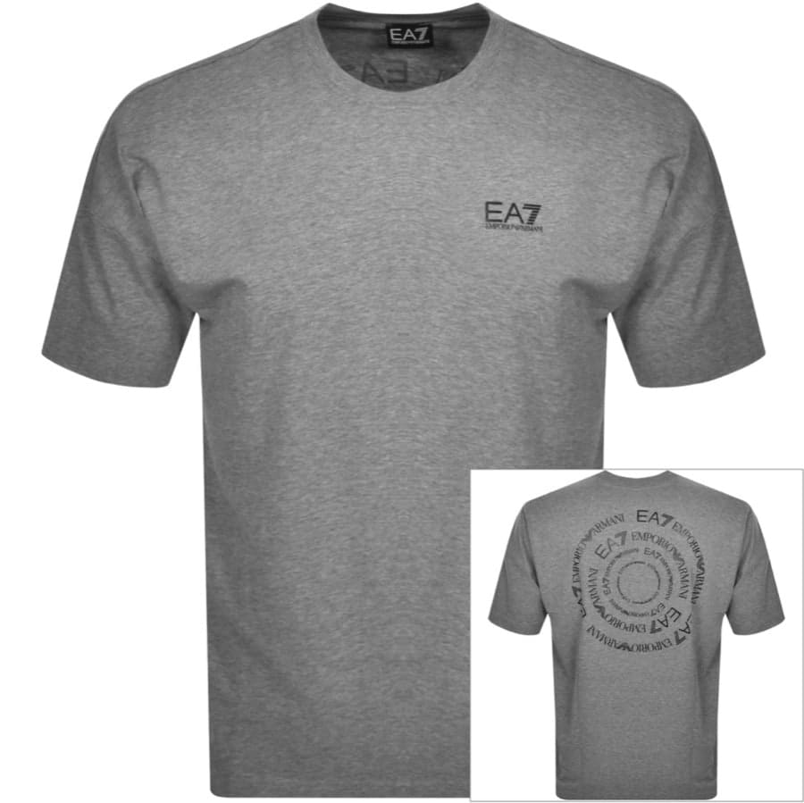 Emporio Armani Logo T Shirt Grey | Mainline Menswear United States