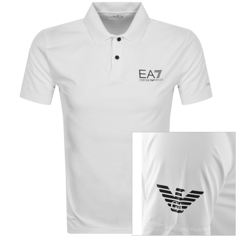 EA7 Emporio Short Sleeved Polo T Shirt Whit | Mainline States