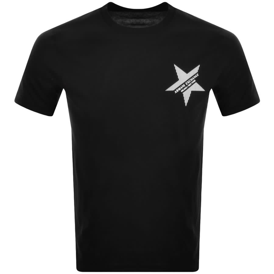 Armani Exchange Crew Neck Logo T Shirt Black | Mainline Menswear