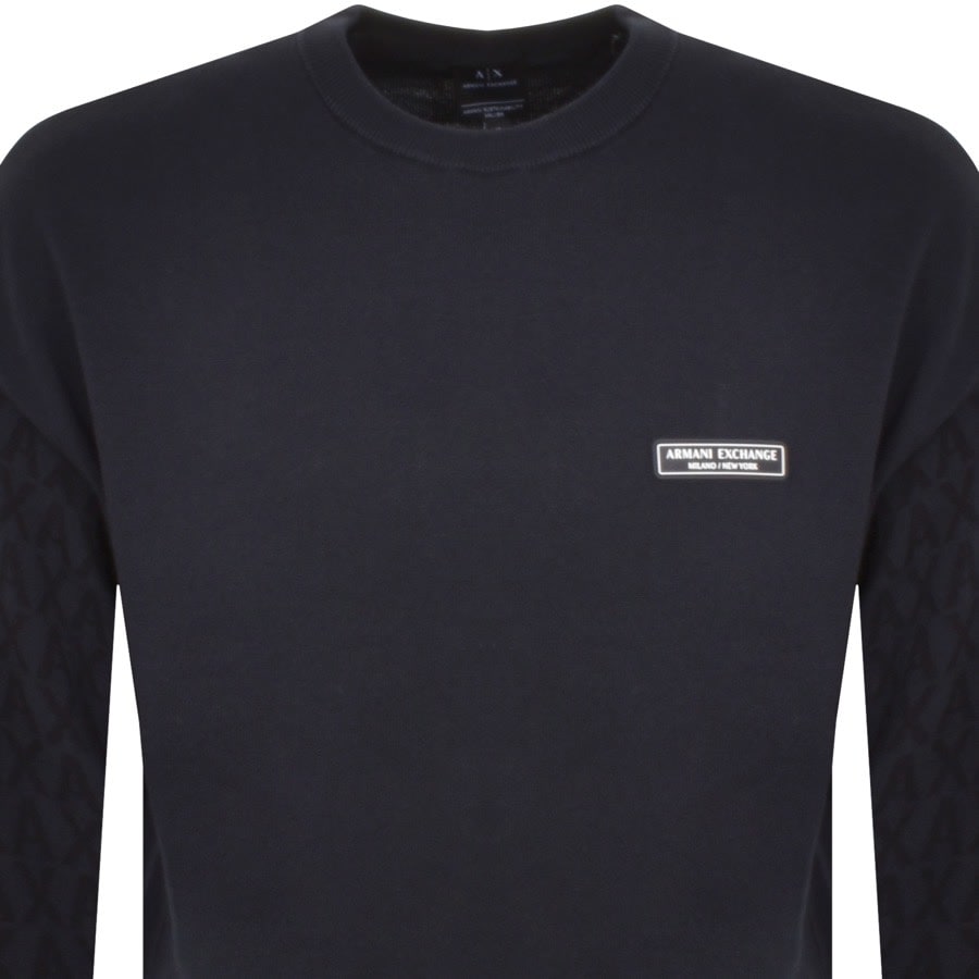 Armani Exchange Logo Knit Jumper Navy | Mainline Menswear