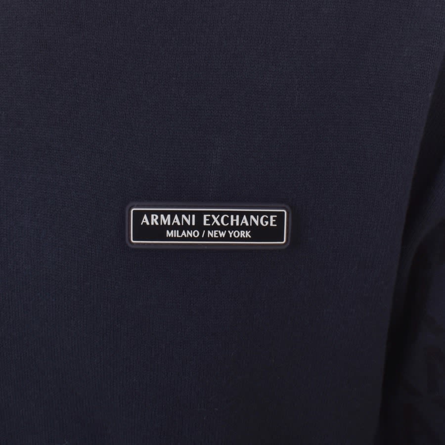 Armani Exchange Logo Knit Jumper Navy | Mainline Menswear United States